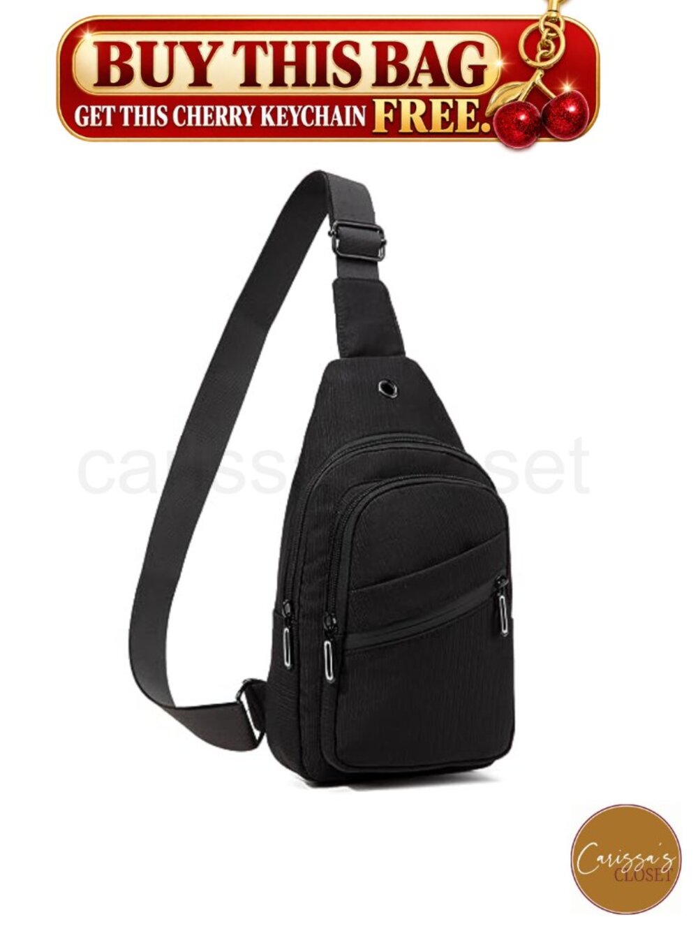 ✨ Crossbody Sling Bag Water Resistant Nylon Lightweight Mini Backpack for